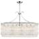 Crystal Rain 34" Wide Chrome 8-Light Oval Chandelier
