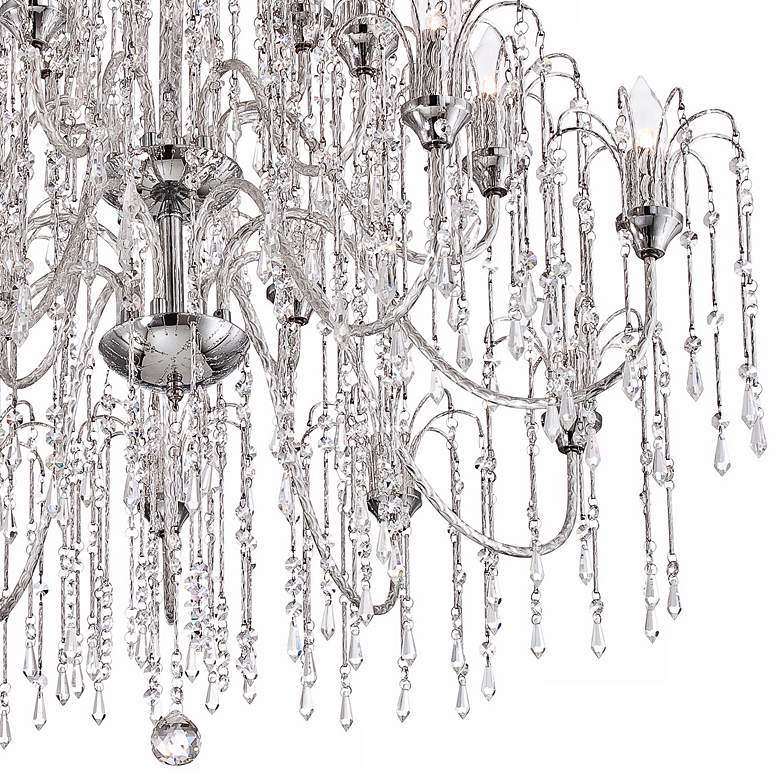 Image 4 Crystal Rain 37 inch Wide 18-Light Crystal Chandelier more views