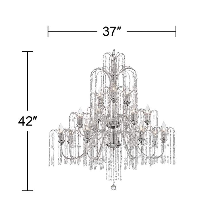 Image 5 Crystal Rain 37 inch Wide 18-Light Crystal Chandelier more views