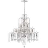 Crystal Rain 37&quot;W Crystal Chandelier with LED Canopy