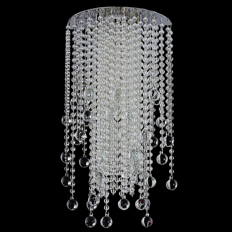 Image 1 Crystal Rain Collection 19 inch High Chrome Sconce