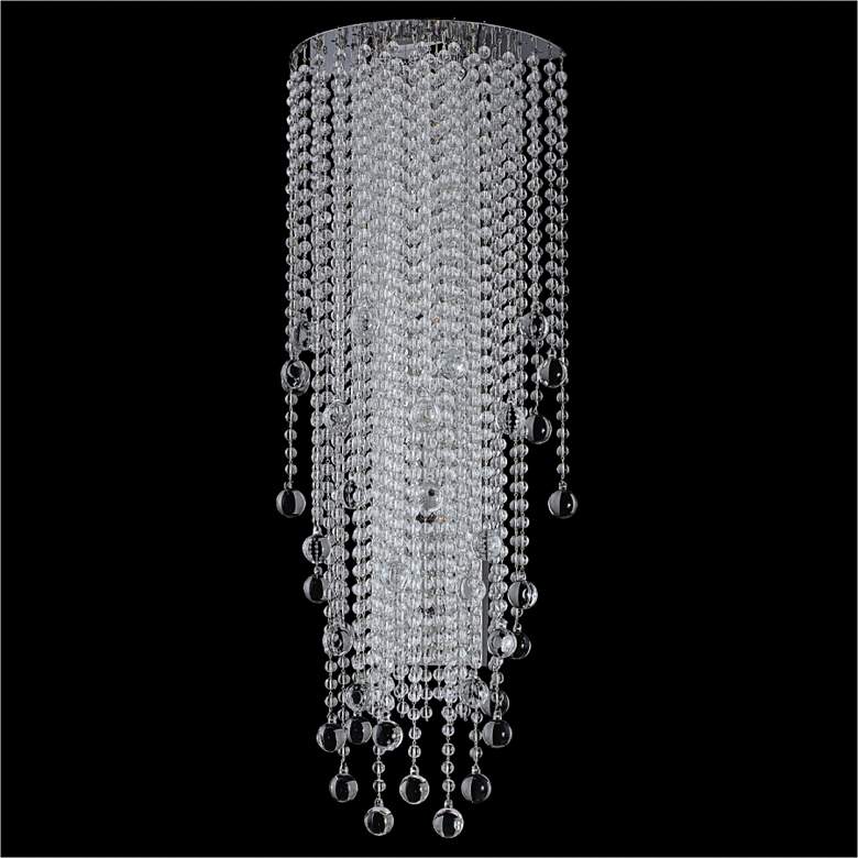 Image 1 Crystal Rain Collection 28" High Chrome Wall Sconce