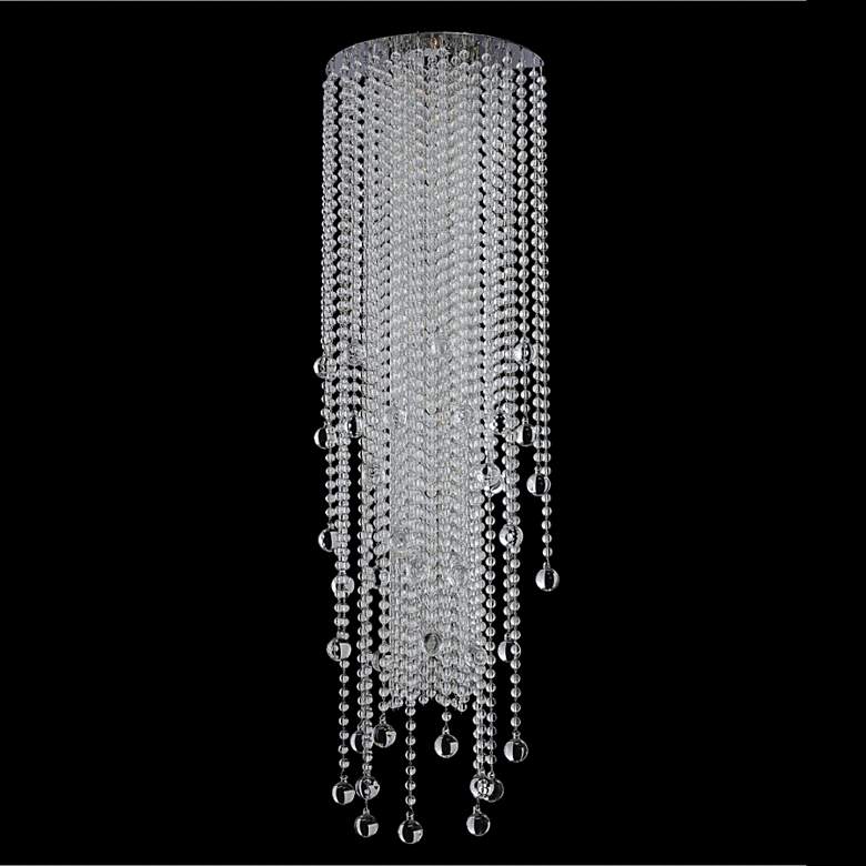 Image 1 Crystal Rain Collection 38 inch High Chrome Wall Sconce