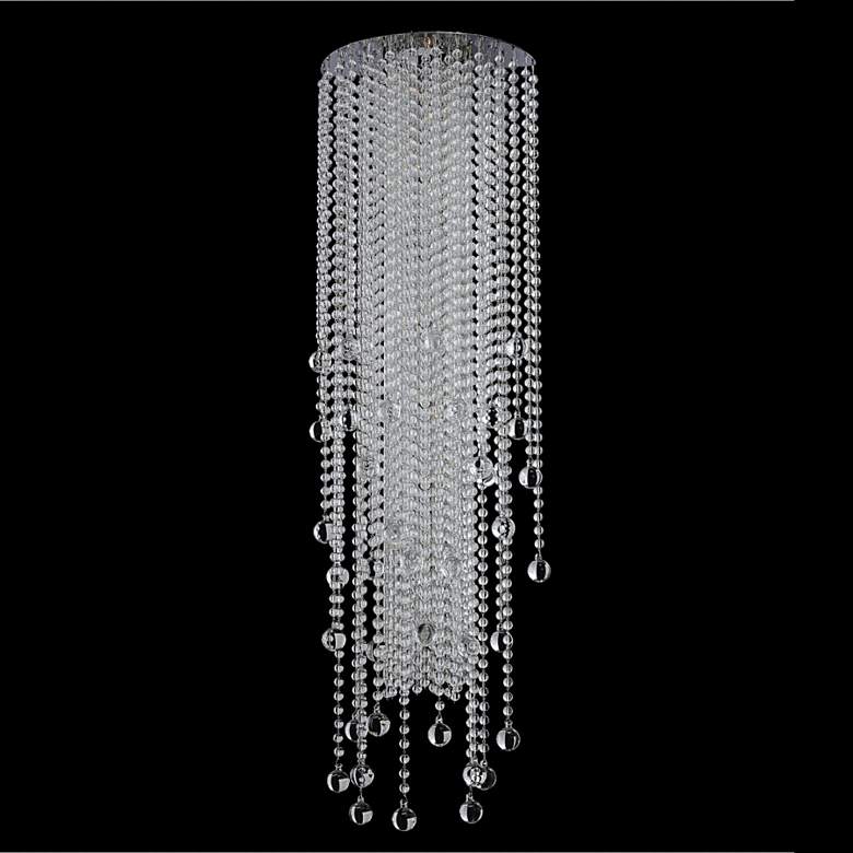Image 1 Crystal Rain Collection 38" High Chrome Wall Sconce