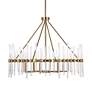 Thumbnail2 of Crystal Stick 38 3/4" Wide Warm Brass 8-Light Chandelier