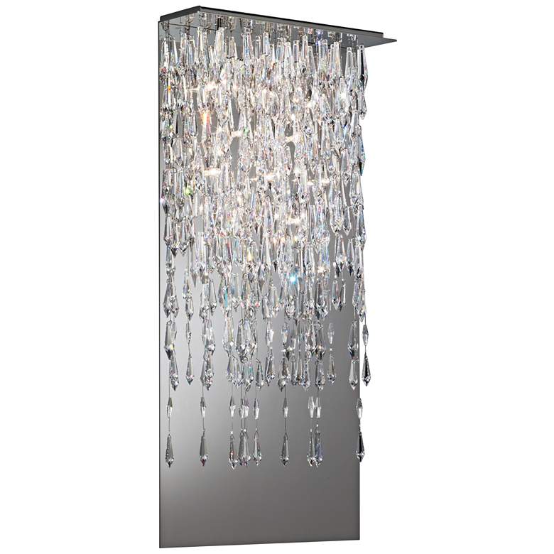 Image 2 Crystalline Icicles 26 inch High Stainless Steel Wall Sconce by Schonbek