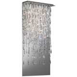 Crystalline Icicles 26&quot; High Stainless Steel Wall Sconce by Schonbek