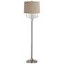 1_Crystals 62 1/2" Linen Shade Brushed Nickel Floor Lamp
