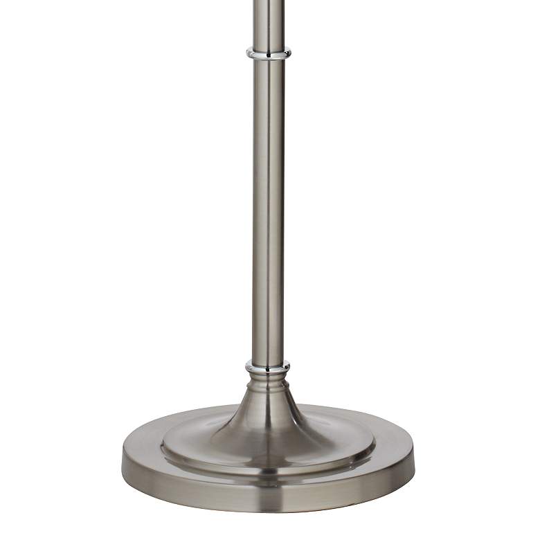 Image 3 Crystals 62 1/2" Linen Shade Brushed Nickel Floor Lamp more views