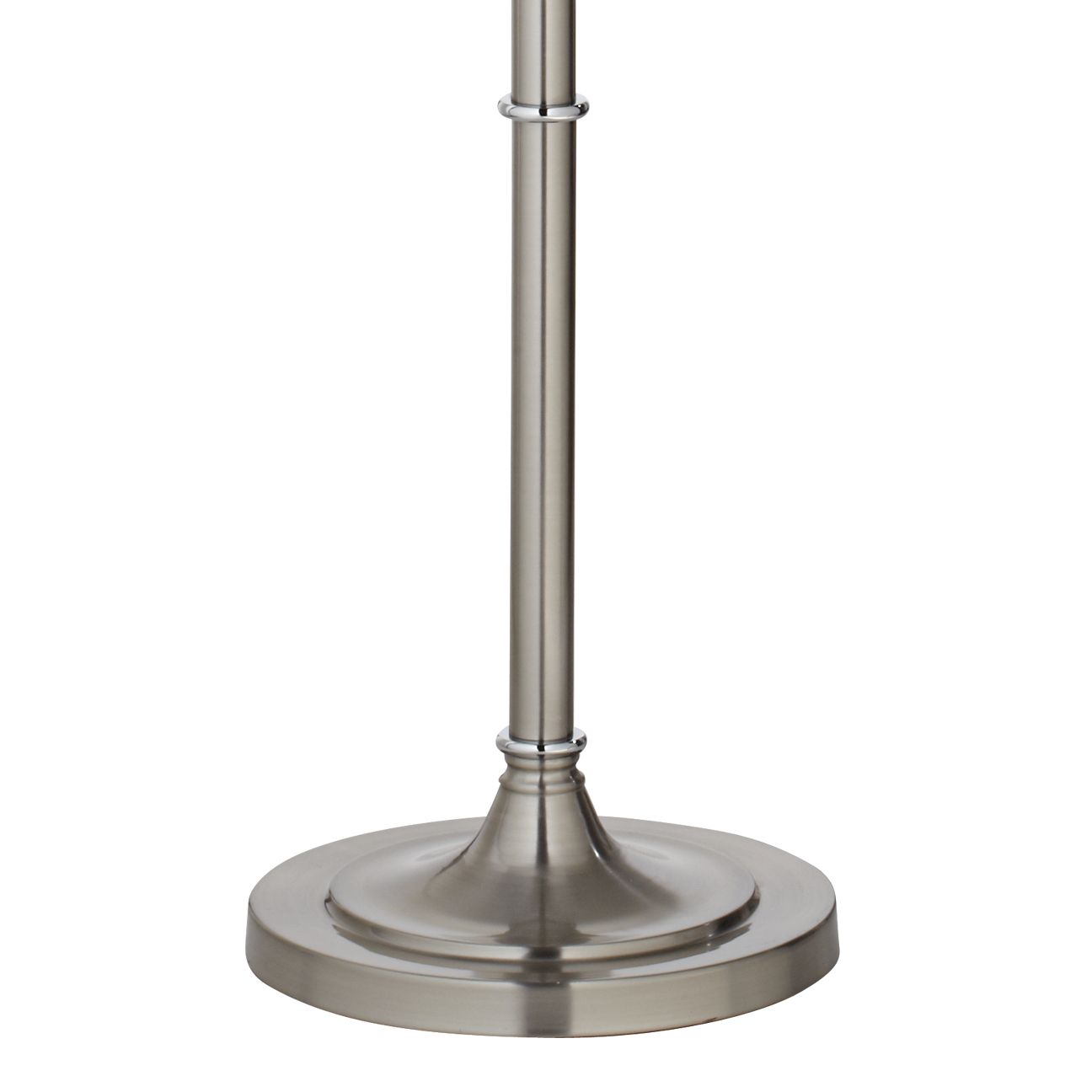 Image 3 Crystals 62 1/2" Linen Shade Brushed Nickel Floor Lamp more views