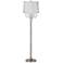 Crystals Patterned White Shade Satin Steel Floor Lamp