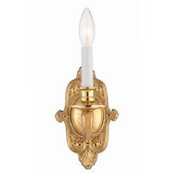 Crystorama 12" High Traditional Cast Brass Candelabra Wall Sconce