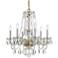 Crystorama 23" Wide 6-Light Brass and Traditional Crystal Chandelier