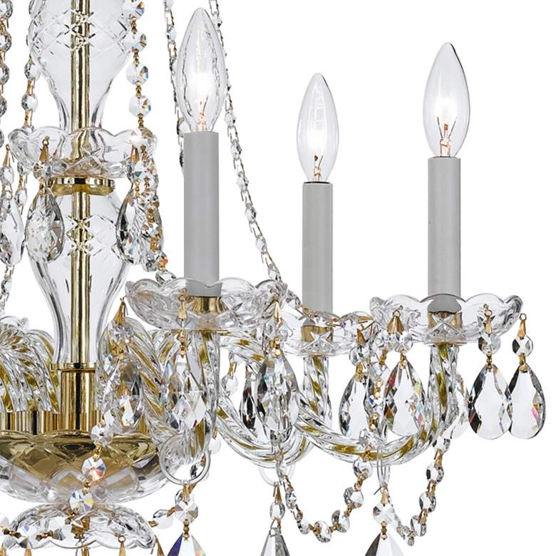 Image 3 Crystorama 23" Wide 6-Light Brass and Traditional Crystal Chandelier more views