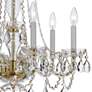 Crystorama 23" Wide 6-Light Brass and Traditional Crystal Chandelier
