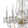 4_Crystorama 23" Wide 6-Light Brass and Traditional Crystal Chandelier more views