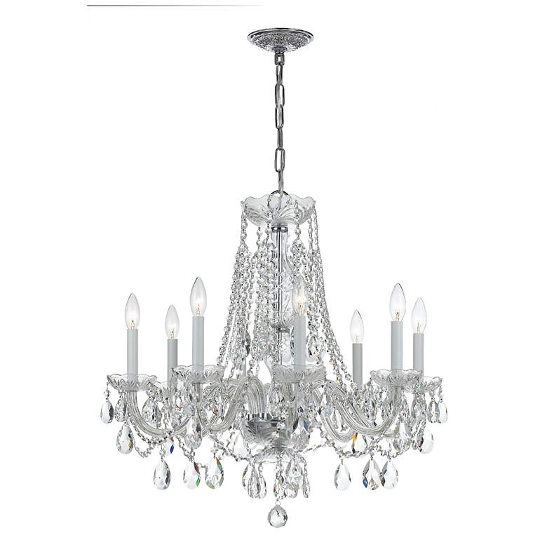 Image 2 Crystorama 26" Polished Chrome 8-Light Traditional Crystal Chandelier