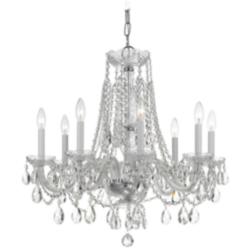 Crystorama 26&quot; Polished Chrome 8-Light Traditional Crystal Chandelier