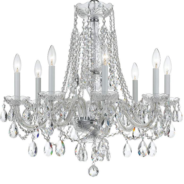 Image 4 Crystorama 26" Polished Chrome 8-Light Traditional Crystal Chandelier more views
