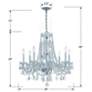6_Crystorama 26" Polished Chrome 8-Light Traditional Crystal Chandelier more views