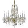 Crystorama 26" Wide Brass 8-Light Traditional Crystal Chandelier