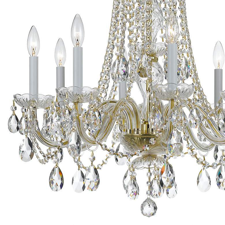 Image 2 Crystorama 26" Wide Brass 8-Light Traditional Crystal Chandelier more views