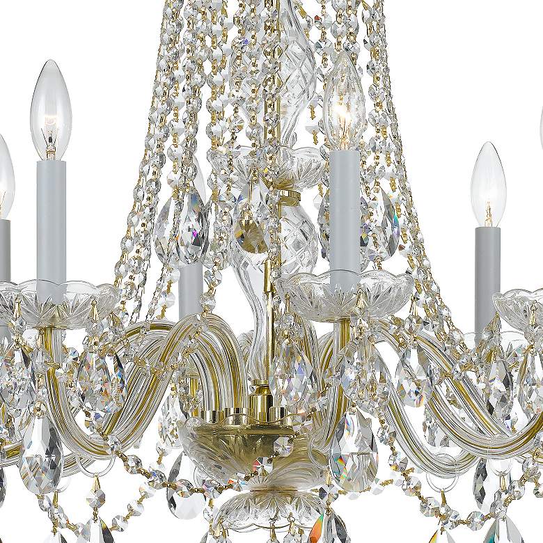 Image 4 Crystorama 26" Wide Brass 8-Light Traditional Crystal Chandelier more views