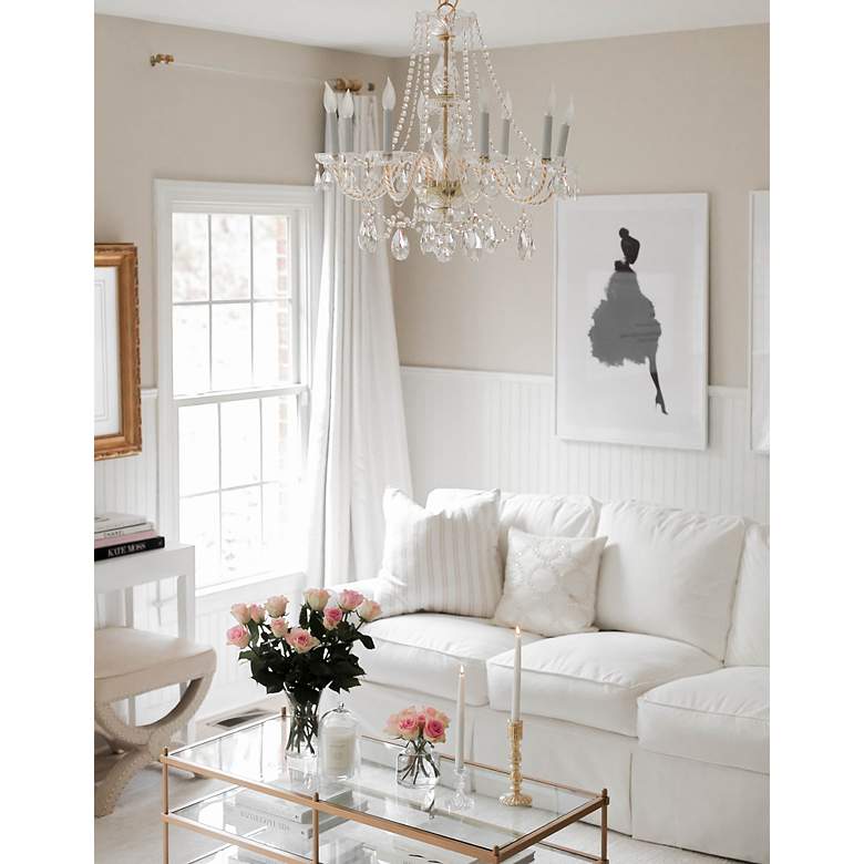 Image 5 Crystorama 26" Wide Brass 8-Light Traditional Crystal Chandelier more views