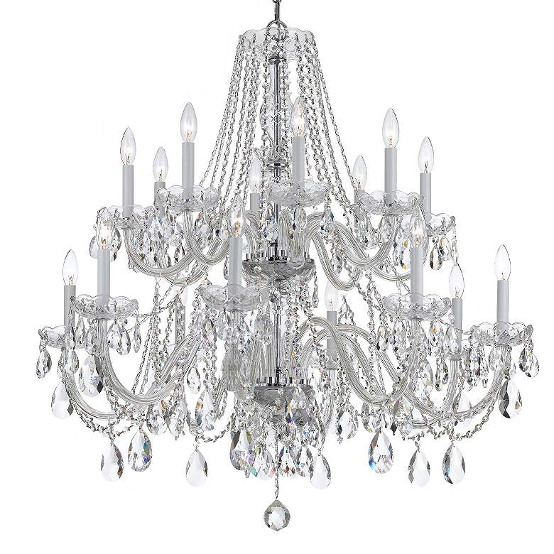 Image 4 Crystorama 37" Wide Chrome 16-Light Traditional Crystal Chandelier more views