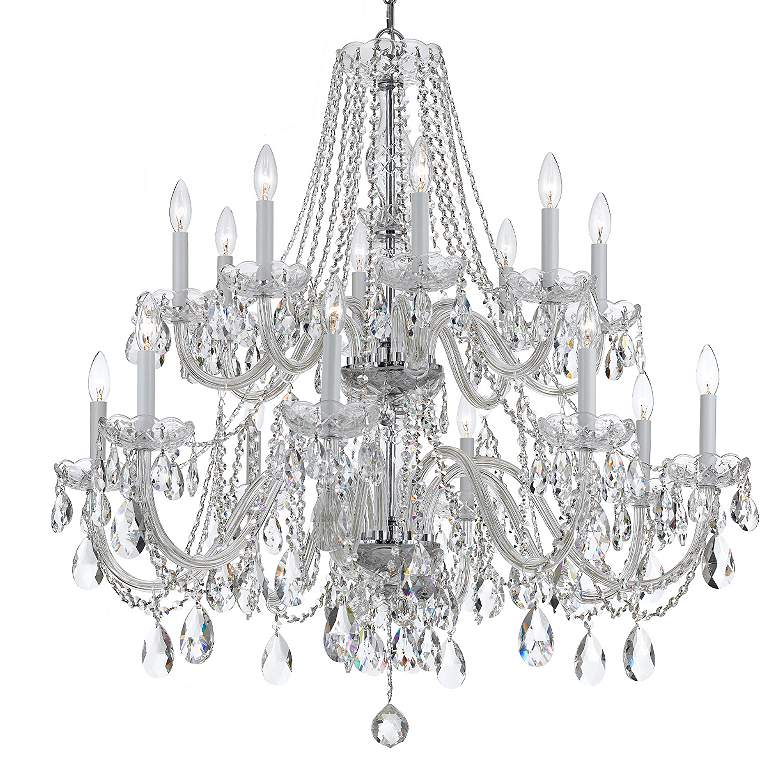 Image 4 Crystorama 37 inch Wide Chrome 16-Light Traditional Crystal Chandelier more views