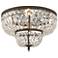 Crystorama 4 Light Clear Hand Cut English Bronze Ceiling Mount