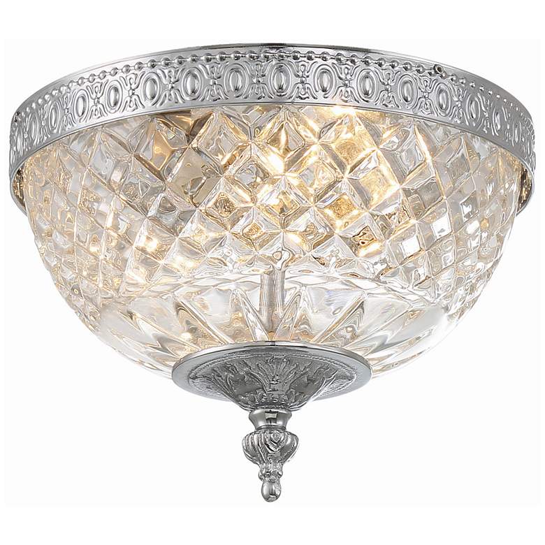 Image 2 Crystorama 8" Wide Polished Chrome Ceiling Light