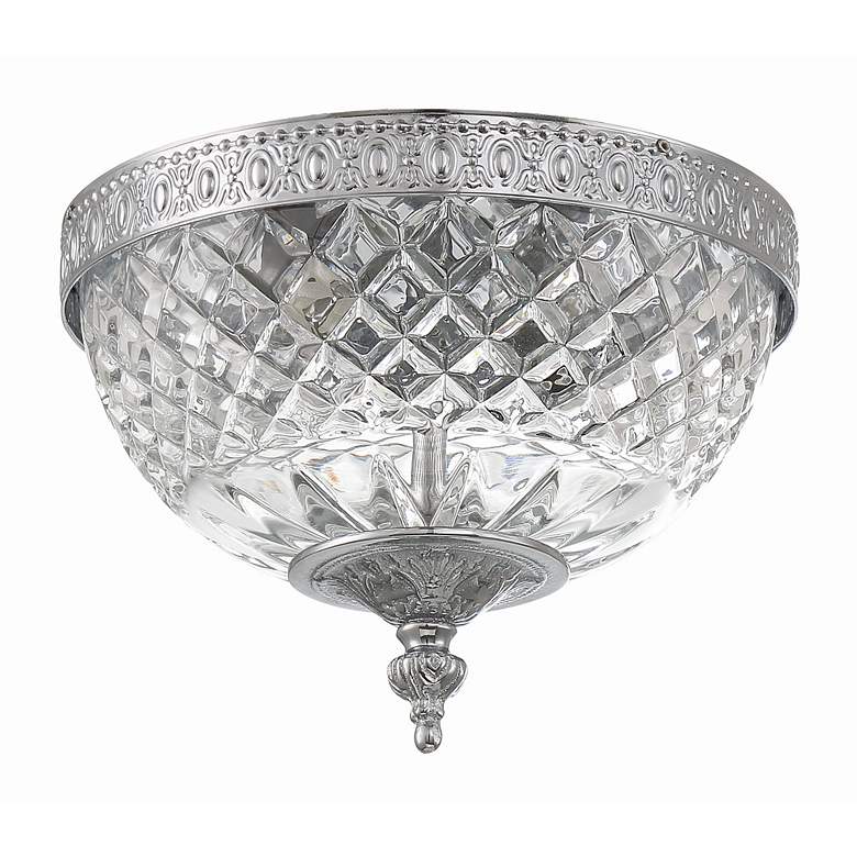 Image 3 Crystorama 8" Wide Polished Chrome Ceiling Light more views