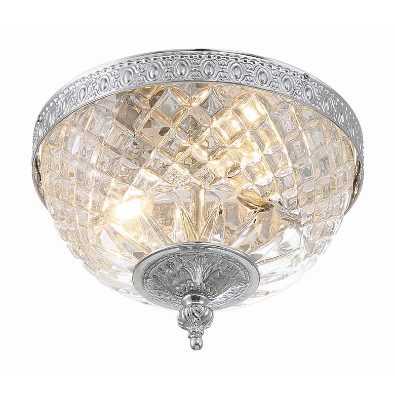 Image 4 Crystorama 8" Wide Polished Chrome Ceiling Light more views