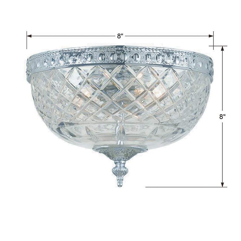 Image 6 Crystorama 8" Wide Polished Chrome Ceiling Light more views