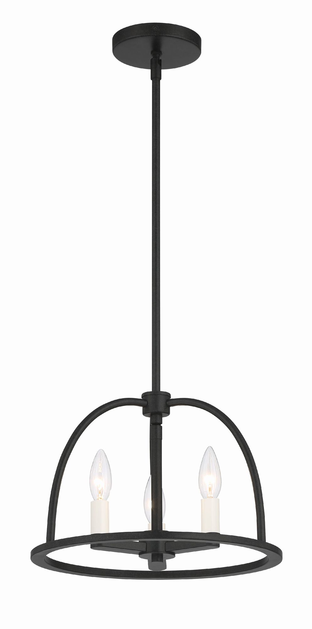 Crystorama Abbott 13.75'' Black Chandelier