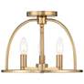 Crystorama Abbott 13 3/4" Wide Vibrant Gold Ceiling Light