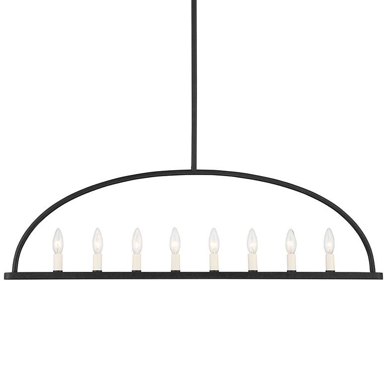Image 1 Crystorama Abbott 42" Wide Black 8-Light Linear Pendant