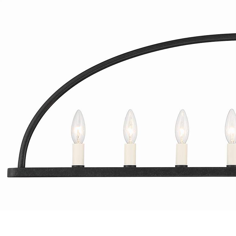 Image 2 Crystorama Abbott 42" Wide Black 8-Light Linear Pendant more views