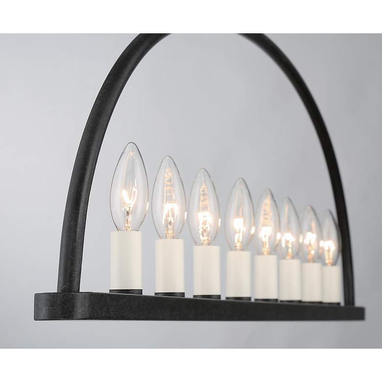 Image 4 Crystorama Abbott 42" Wide Black 8-Light Linear Pendant more views