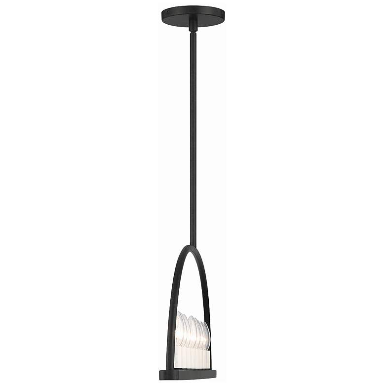 Image 6 Crystorama Abbott 42" Wide Black 8-Light Linear Pendant more views