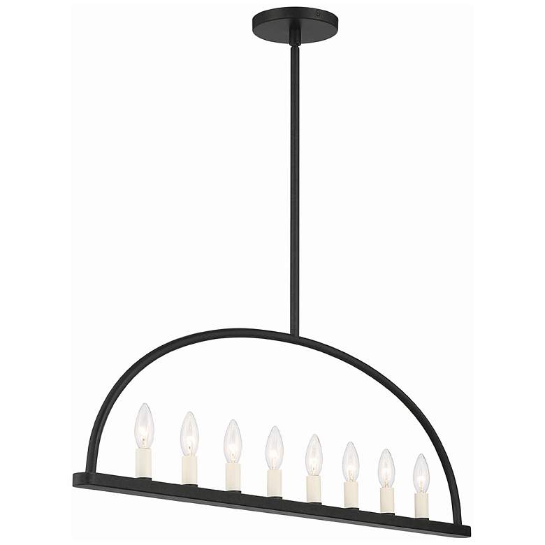 Image 7 Crystorama Abbott 42" Wide Black 8-Light Linear Pendant more views