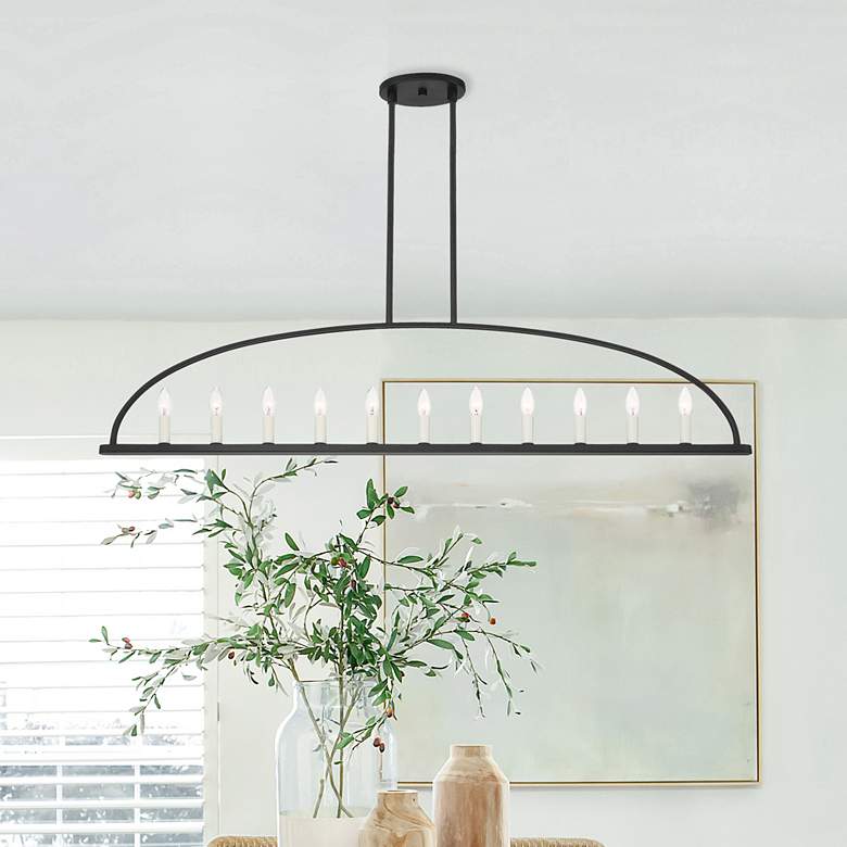 Image 2 Crystorama Abbott 54" Wide Black 11-Light Island Chandelier
