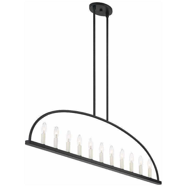 Image 4 Crystorama Abbott 54" Wide Black 11-Light Island Chandelier more views