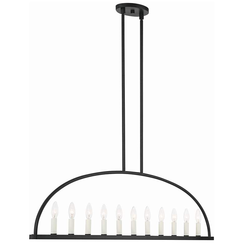 Image 5 Crystorama Abbott 54" Wide Black 11-Light Island Chandelier more views