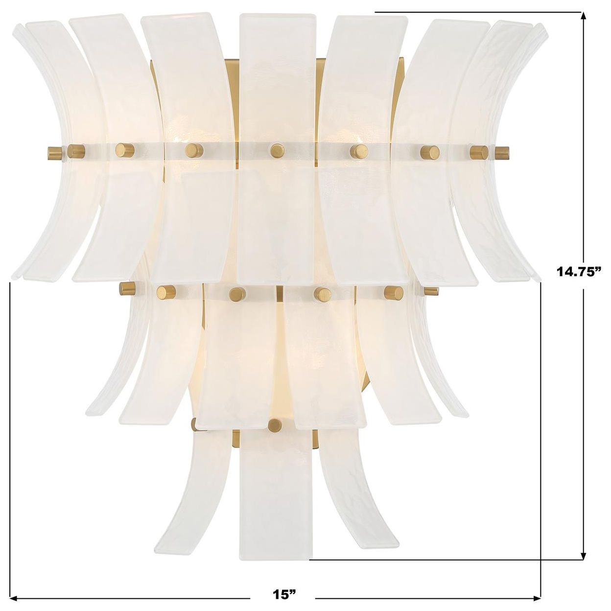 Image 6 Crystorama Abigail 15'' Aged Brass Sconce more views