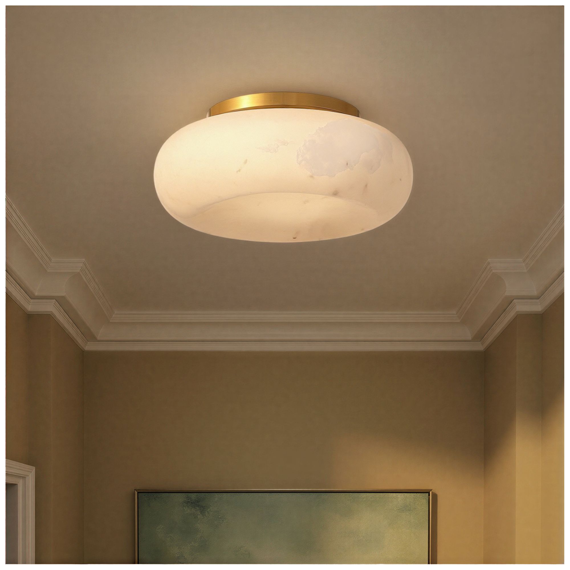 Image 6 Crystorama Acme 11.75'' Integrated LED Aged Brass Flush Mount more views