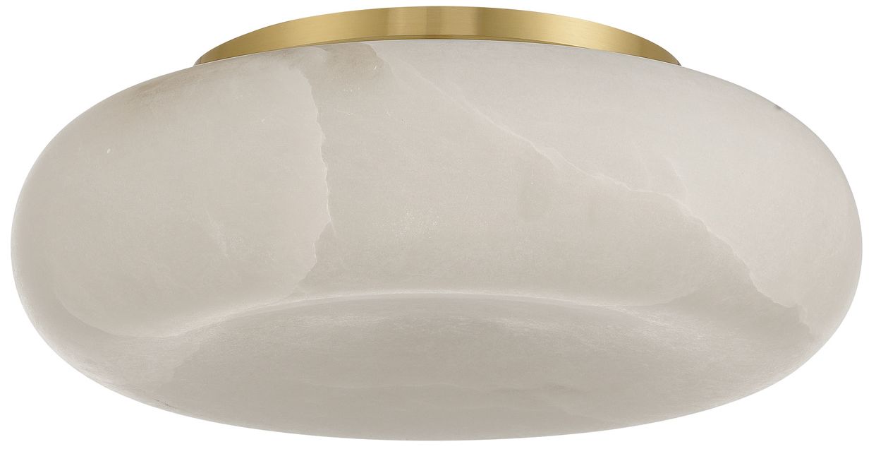 Image 2 Crystorama Acme 16'' Integrated LED Aged Brass Flush Mount more views