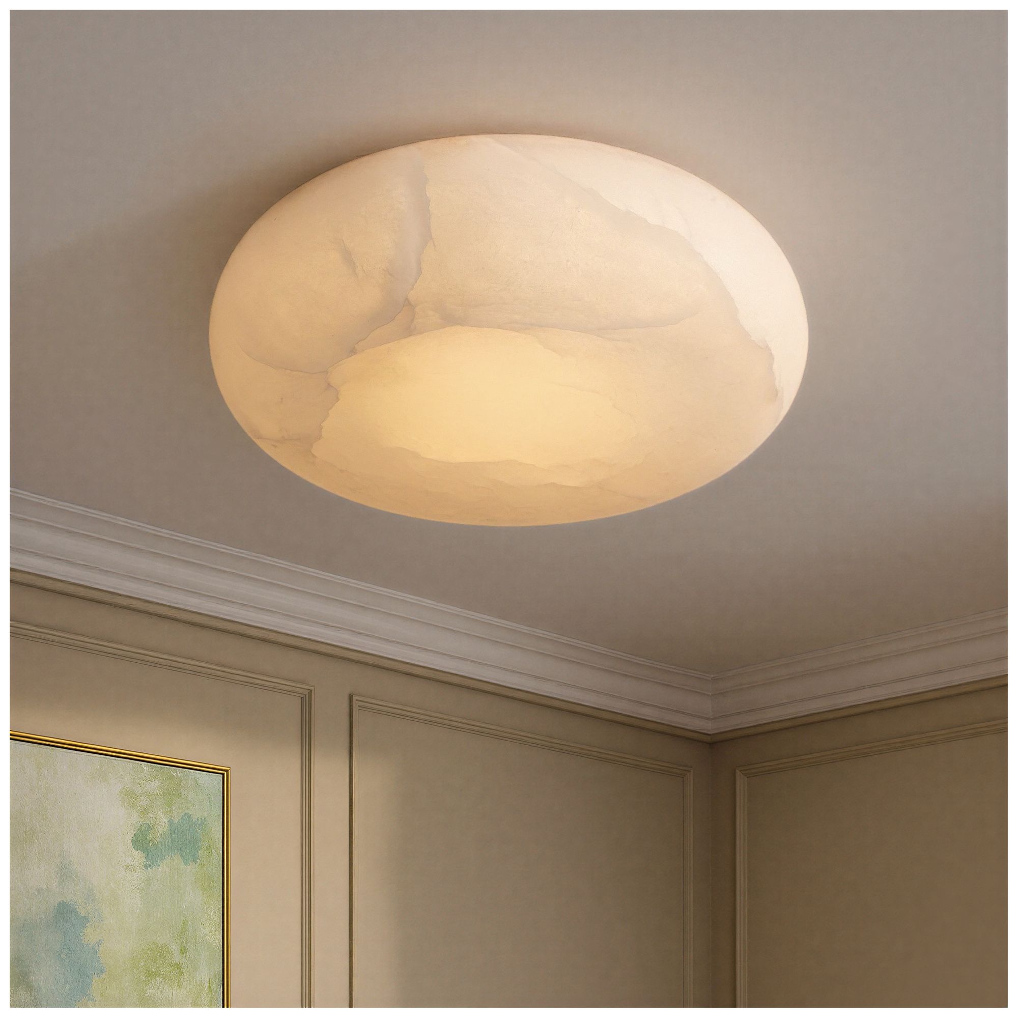 Image 6 Crystorama Acme 16'' Integrated LED Aged Brass Flush Mount more views