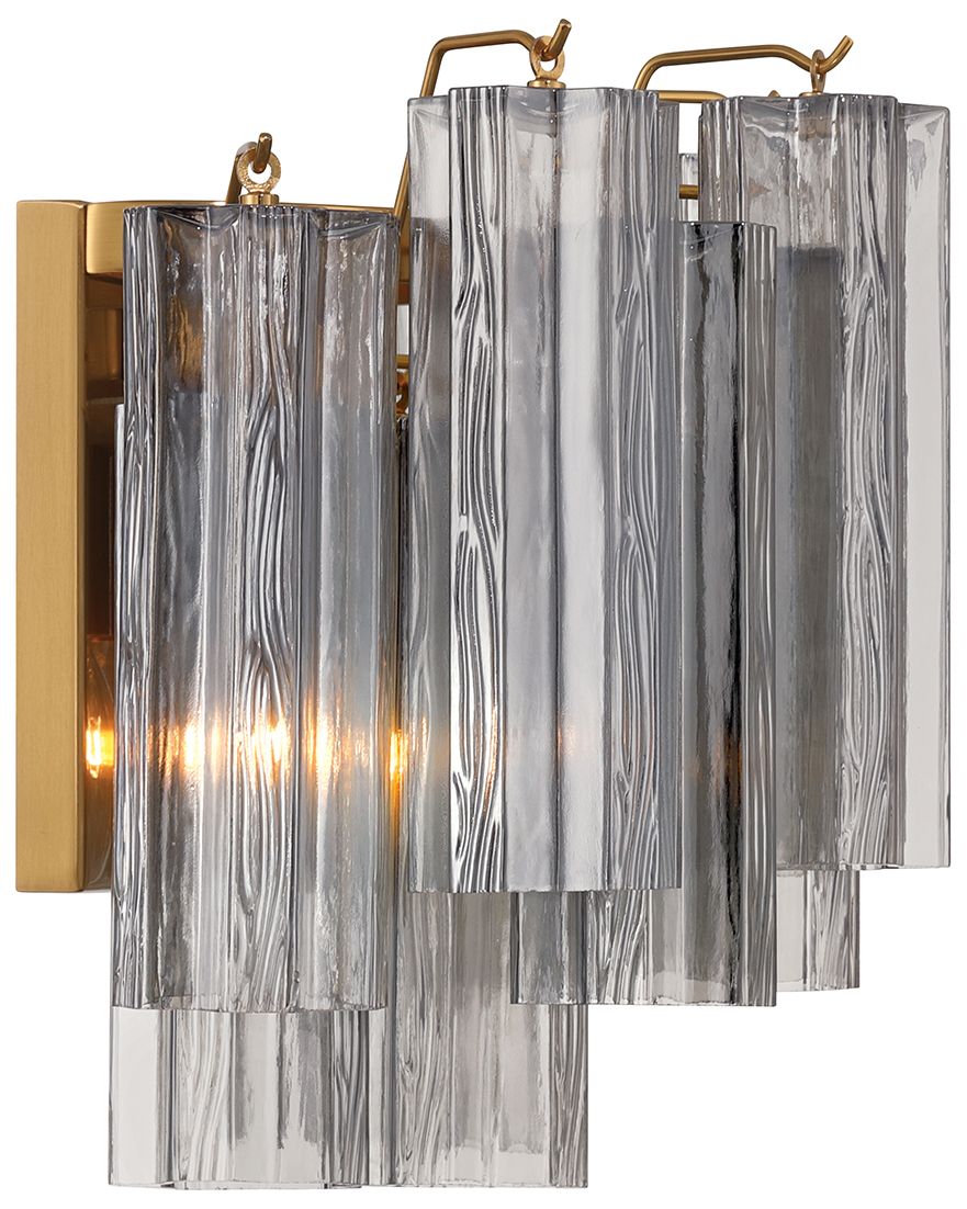 Crystorama Addis 14.5'' Aged Brass Sconce